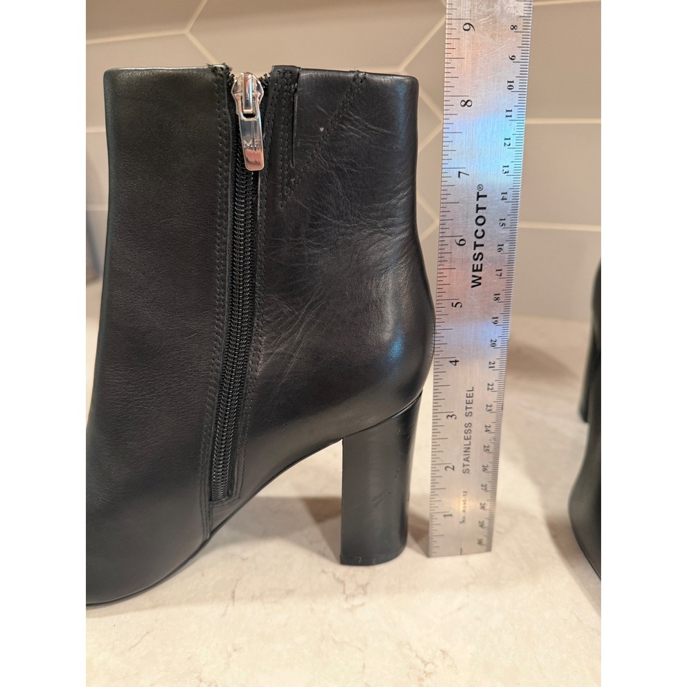 Marc Fisher Lorella Black Leather Pointed Toe Ankle Boots 7.5M Capsule Tailored - Picture 6 of 8